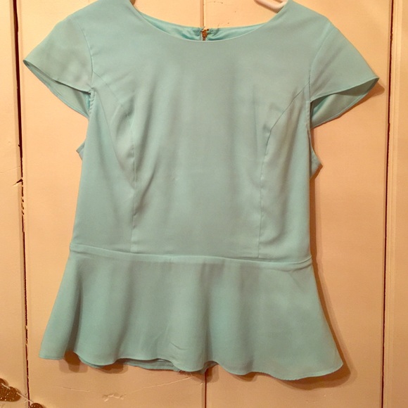 Express mint peplum top