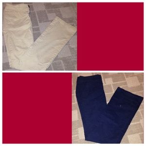 Bundle! Dress khakis- navy and tan