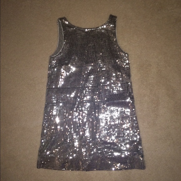Free People Dresses Silver Sequin Dress Poshmark