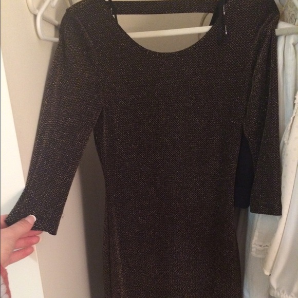 Black and gold dress