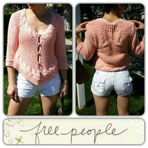 🌺Free People button sweater 🍃