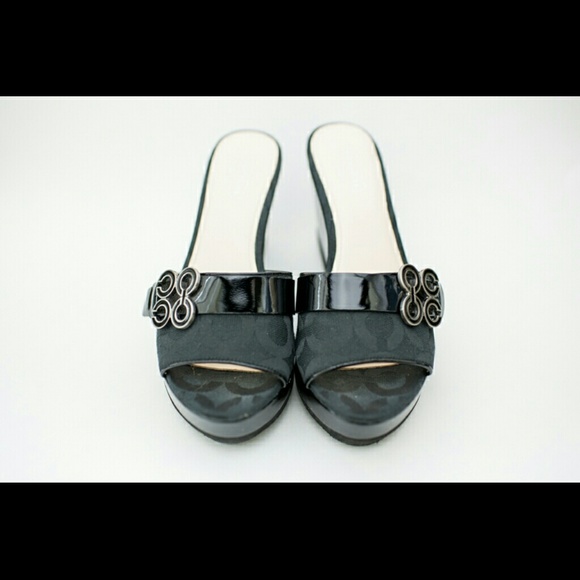 Black Coach Wedge MOVING SALE