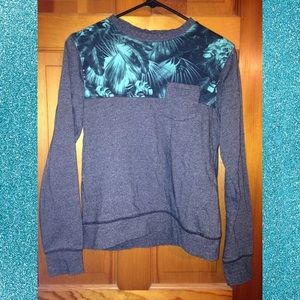 Grey/Palm leaves sweater