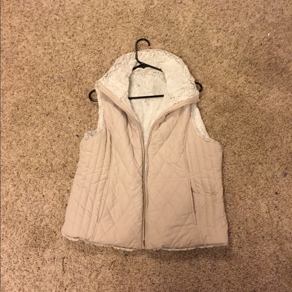A fur lined vest