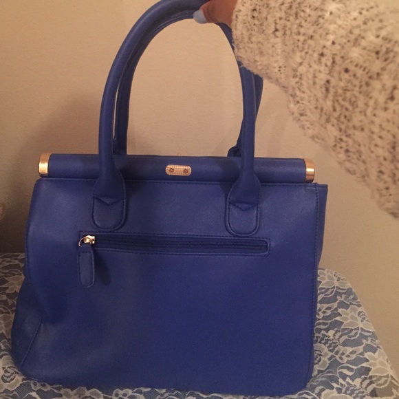 Twist Lock Blue Satchel - Picture 2 of 4