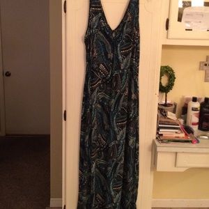 Sharp Green Paisley Maxi dress