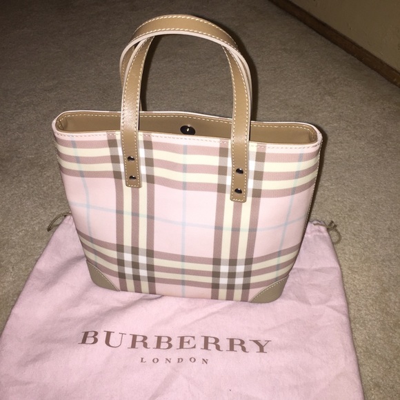 burberry pink tote bag