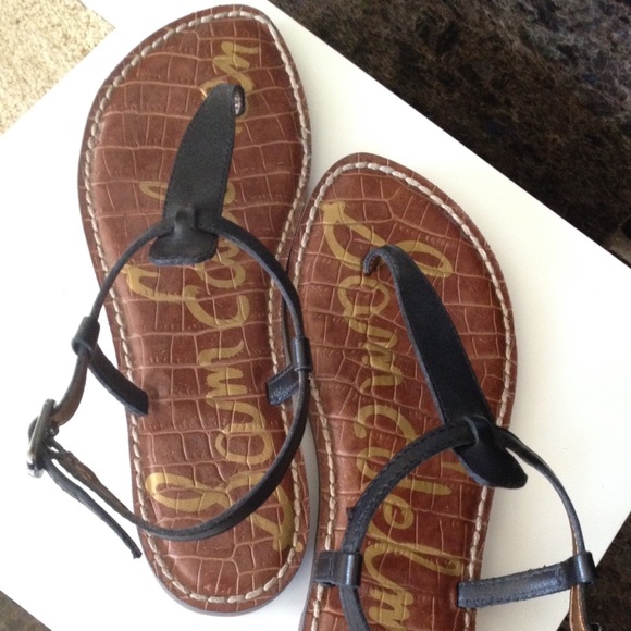 Sam Edelman Gigi Leather Sandals in Black