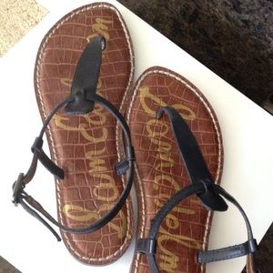 Sam Edelman Gigi Leather Sandals in Black