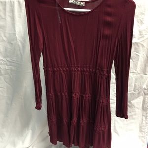 burgundy dress shirt