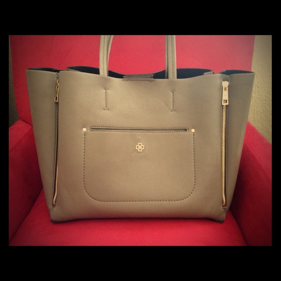 Ann Taylor Pebbled Signature Tote in Taupe