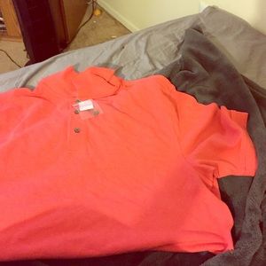 men's salmon colored golf polo