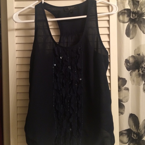 Perfect sheer top to wear in the warmer weather.