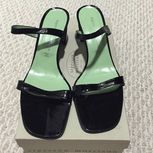 Sigerson Morrison Black Strap Heels