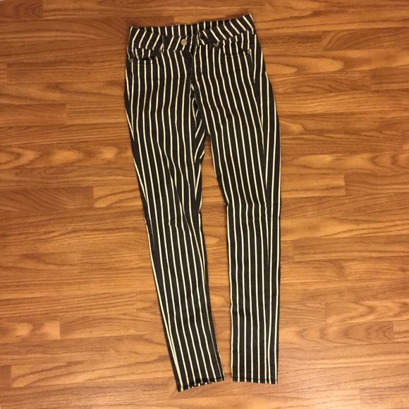 Pinstripe jeans