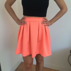 Bright coral skater skirt from Nasty Gal!