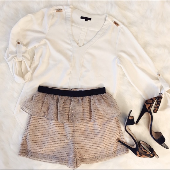 Bcbgeneration ruffle shorts