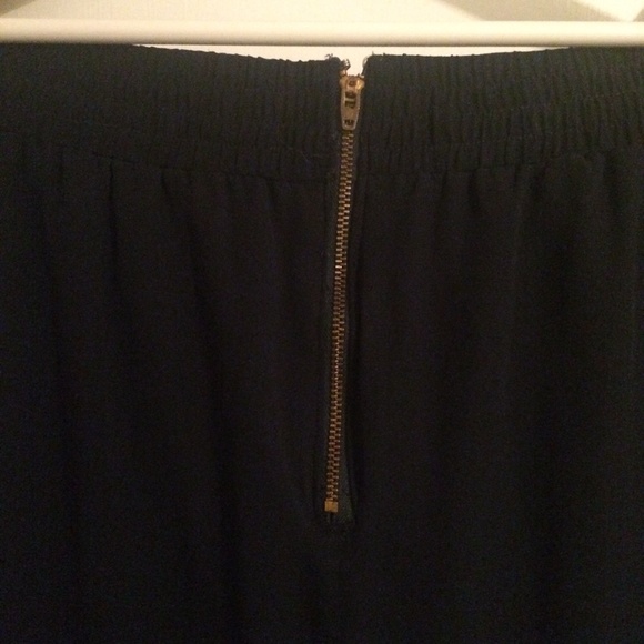 navy chiffon midi skirt - Picture 3 of 3