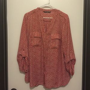 Yellow & cream chevron