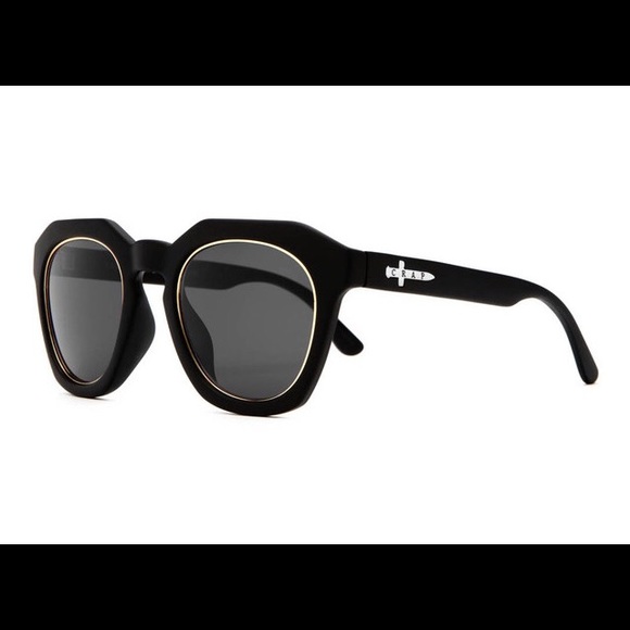 CRAP EYEWEAR Gold and Matte Black Sun Glasses