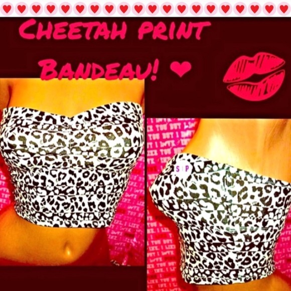 🚫Sold🚫PINK! VS Cheetah Print Bandeau 💋 - Picture 2 of 4