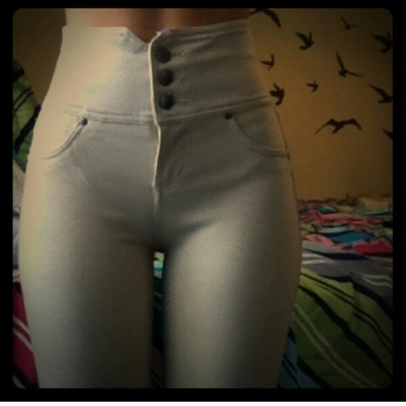 High Waist Creme pants