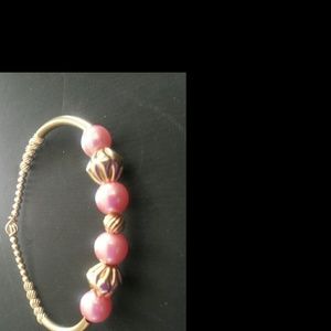 Gold filled beaded bangle