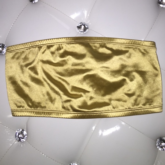 Express xs bandeau top in gold
