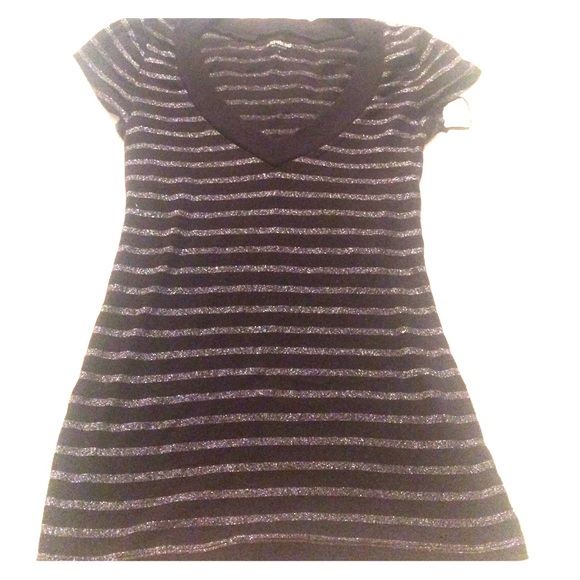 Short sleeve shirt black and silver