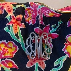 *Price Reduced* Monogram Acrylic necklace: JMS