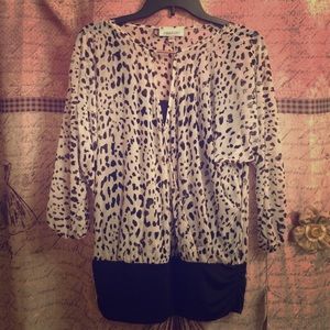 J lo dress shirt black and white