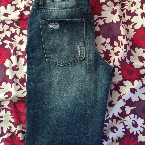 Forever 21 Denim Pants With Rips - Picture 3 of 3