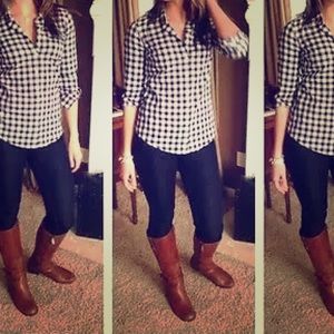 Classic J Crew Blue Gingham Shirt