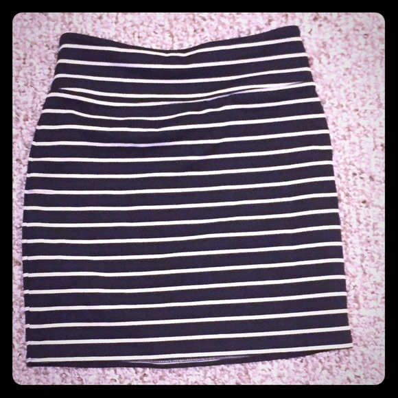 Black striped skirt