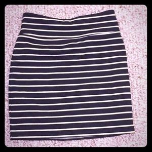 Black striped skirt