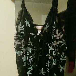 Lane Bryant chemise black floral