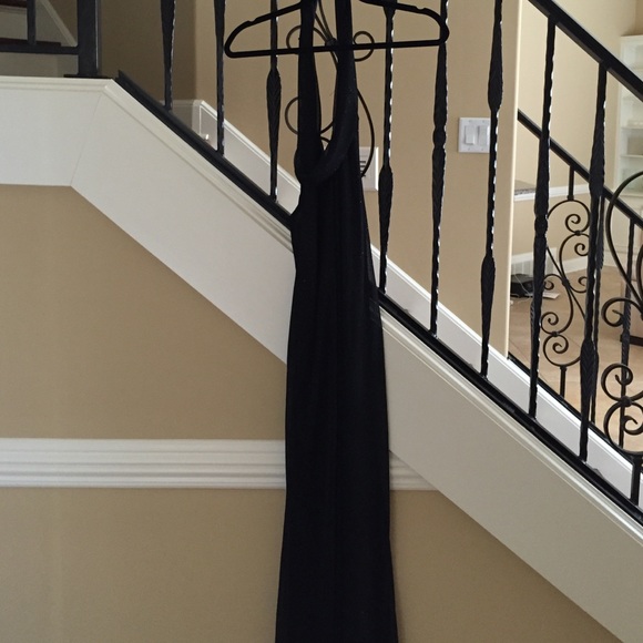 Long black sequin dress
