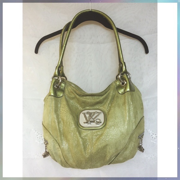 Kathy Van Zeeland Lime Satchel Bag