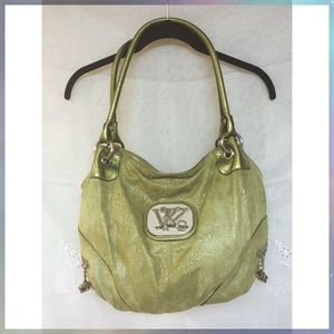 Kathy Van Zeeland Lime Satchel Bag