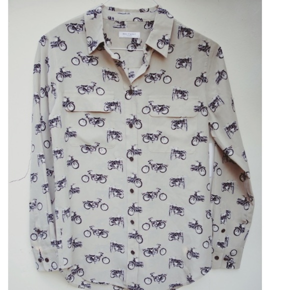 ➕sold➕slim signature equipment motorcycle blouse - Picture 3 of 3