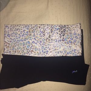 Pink yoga crop legging.