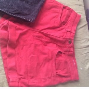 Orange/Reddish High Waisted Shorts