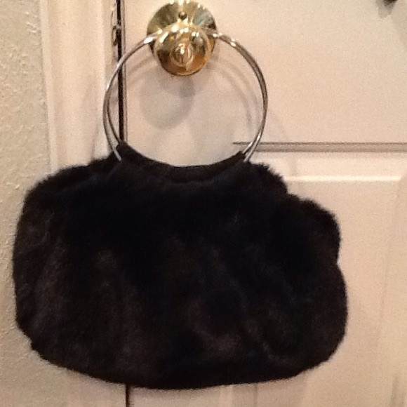 Faux fur handbag