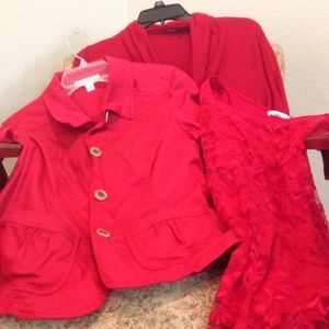Red jacket and two shirts