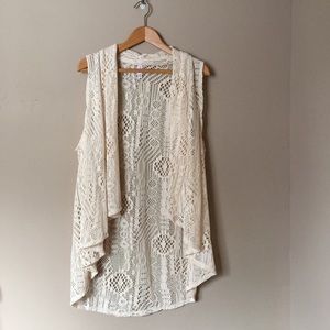 Lacy Open Front Vest