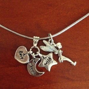 Sterling silver Disney charm necklace