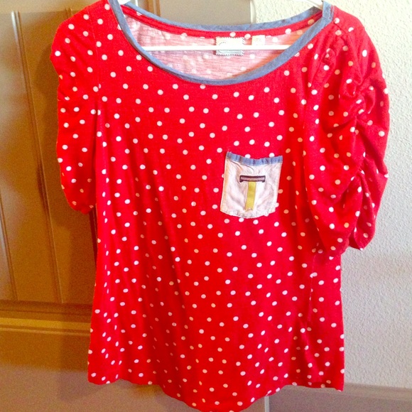 Anthropologie monogrammed "T" tee