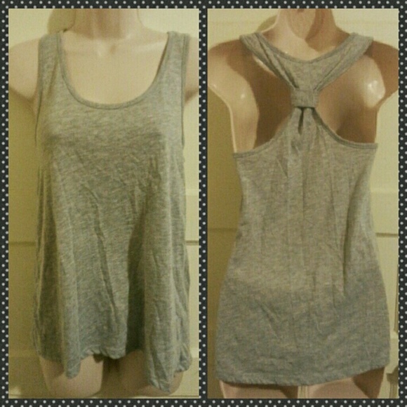 Gray racerback tank