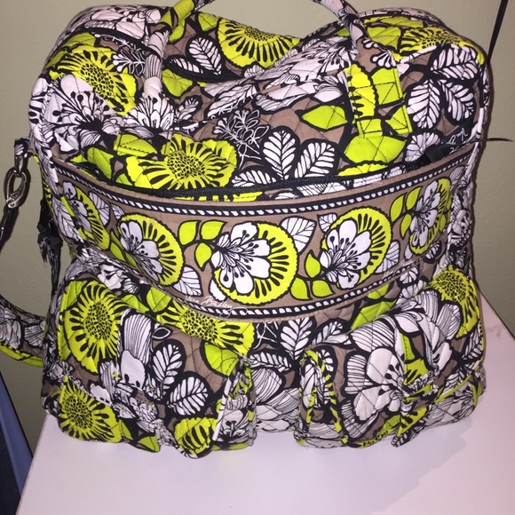 Vera Bradley grand cargo bag citron EUC