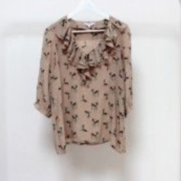 Anthropologie Silk Deer Blouse - Picture 2 of 4